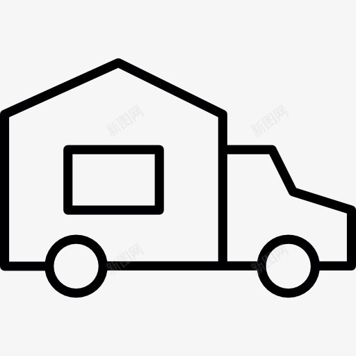 房地产的大篷车图标png_新图网 https://ixintu.com 房地产 拖车 汽车 车辆 运输