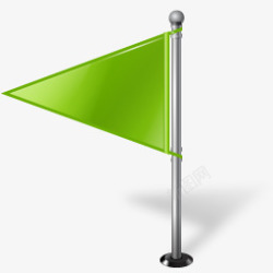 绿色三角旗绿色的三角旗图标高清图片