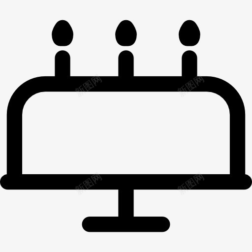 插着蜡烛的蛋糕图标png_新图网 https://ixintu.com 甜点 蛋糕 蜡烛