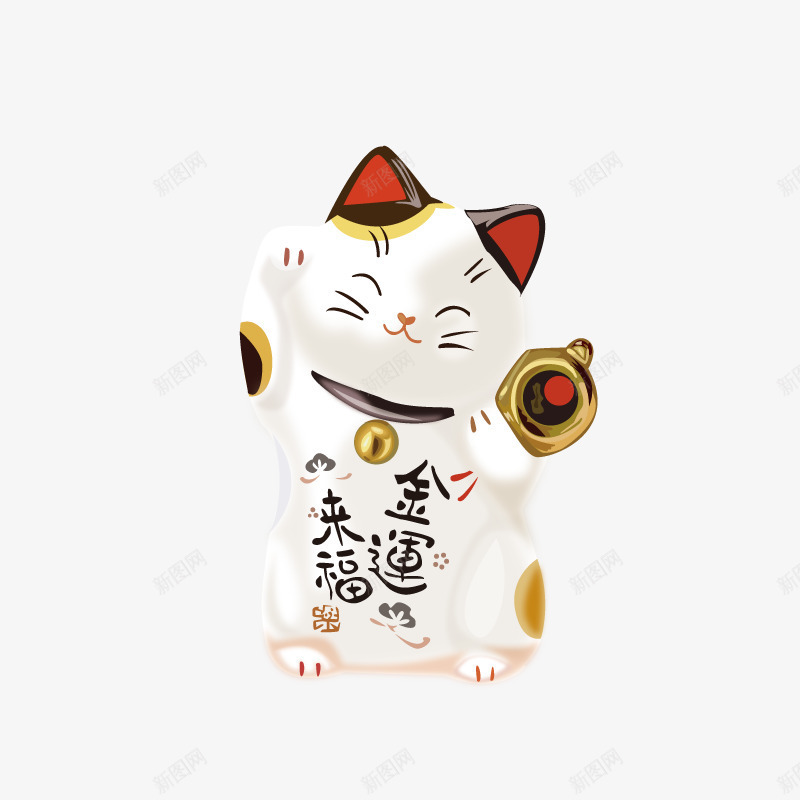 卡通手绘可爱的招财猫png免抠素材_新图网 https://ixintu.com 创意 动漫动画 卡通手绘 可爱的 招财猫 猫咪