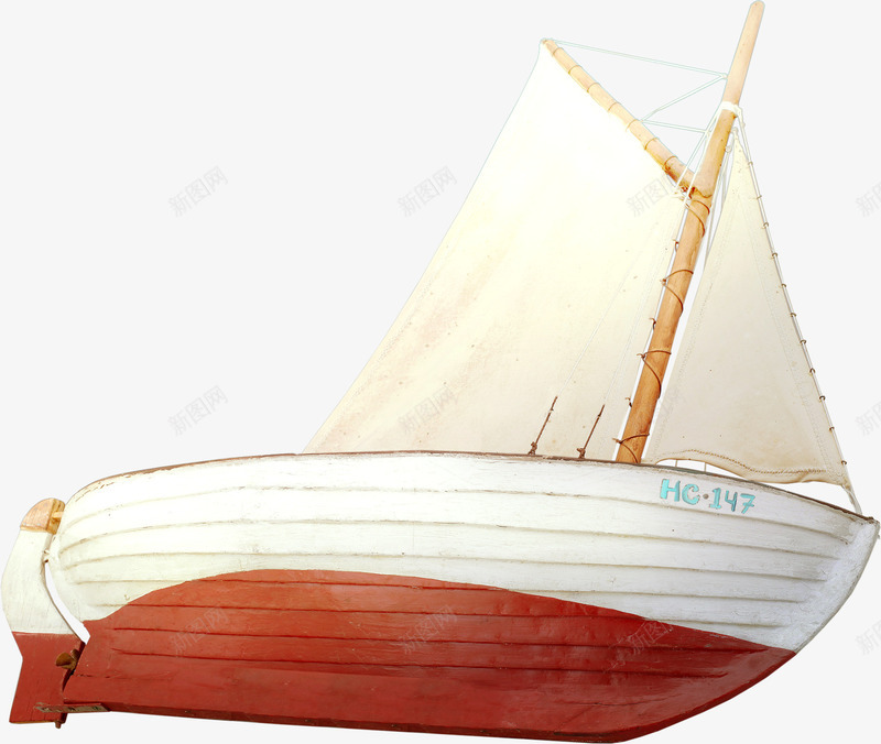 船帆装饰图案png免抠素材_新图网 https://ixintu.com 渔船 航海 船帆 轮船