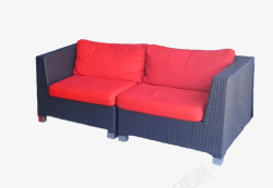 红色双人沙发素材