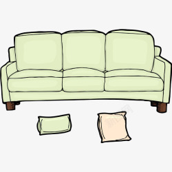 立面家具沙发的靠枕高清图片
