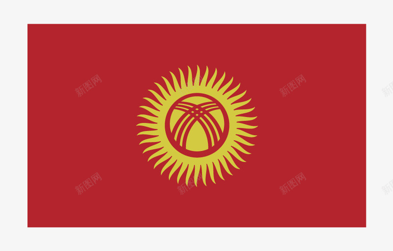 吉尔吉斯斯坦国旗矢量图图标eps_新图网 https://ixintu.com 国旗 矢量国旗 矢量旗帜 矢量图