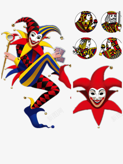 小丑png免抠素材_新图网 https://ixintu.com joker 可爱 小丑 扑克牌