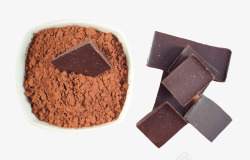 巧克力和可可粉素材