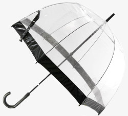 透明黑色雨伞素材