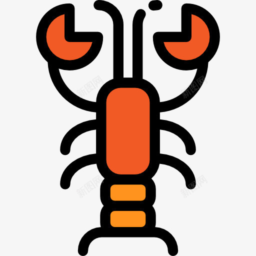 龙虾图标png_新图网 https://ixintu.com 动物 海洋生物 食品 食品和餐厅 龙虾