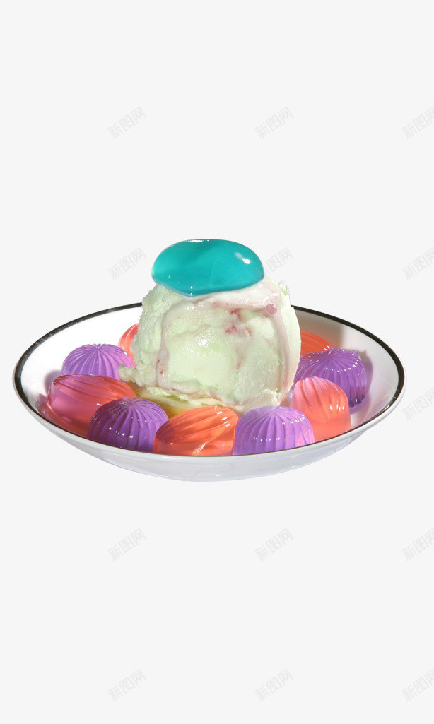 美味彩色果冻冰淇淋png免抠素材_新图网 https://ixintu.com 冰淇淋 彩色 果冻 甜点 美味 雪糕