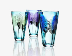 三个漂亮的玻璃杯素材