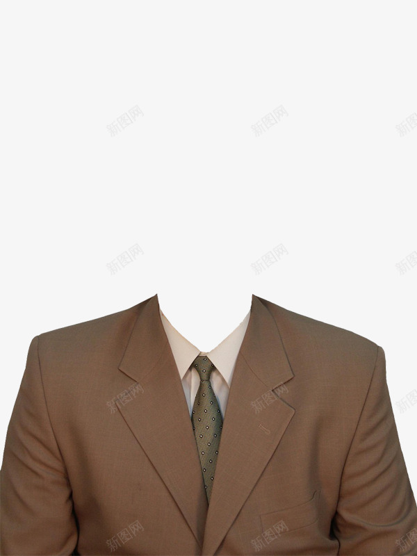 棕色领带棕色西装png免抠素材_新图网 https://ixintu.com 产品实物 男装 西装