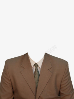 棕色领带棕色西装素材