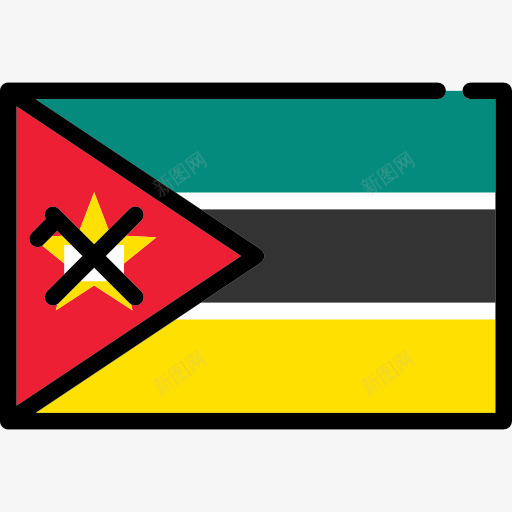 莫桑比克图标png_新图网 https://ixintu.com 世界 国家 旗帜 民族 莫桑比克