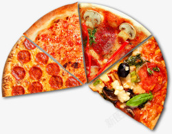 匹萨西餐匹萨漂浮高清图片