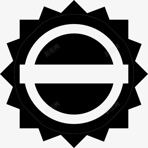 黑色的圆形标签和白色旗帜图标png_新图网 https://ixintu.com 业务循环 徽章 旗帜 标签 销售 黑与白