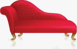 精美红色贵妃沙发矢量图素材