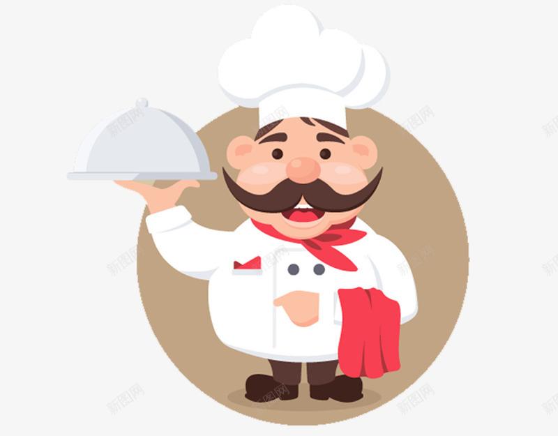大胡子厨师法式西餐扁平png免抠素材_新图网 https://ixintu.com 厨师 可爱 烹饪 胡子 菜 西餐