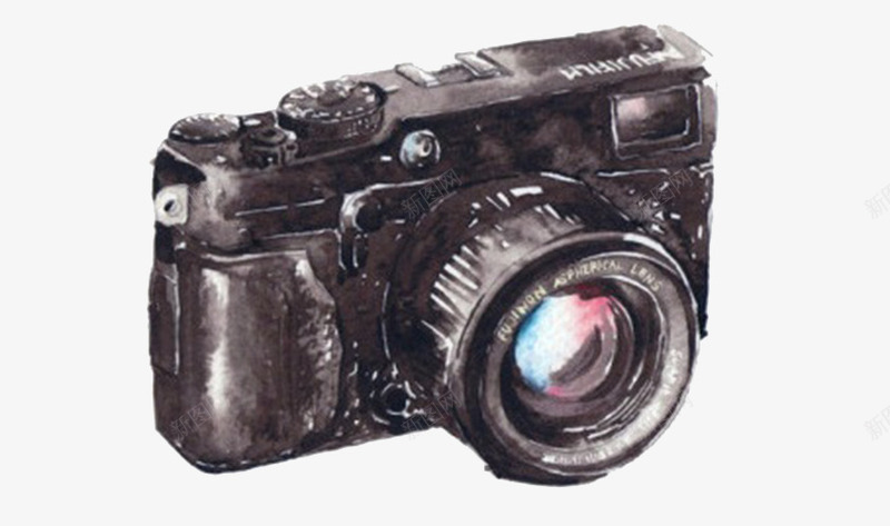 数码相机png免抠素材_新图网 https://ixintu.com 手绘 摄影素材 数码相机 黑色