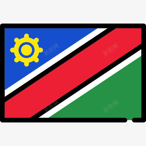 纳米比亚图标png_新图网 https://ixintu.com 世界 国家 旗帜 民族 纳米比亚