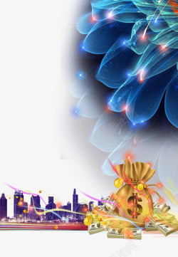 手托金钱花地产广告高清图片