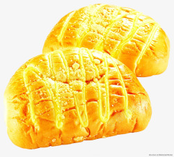 两个面包实物两个美味面包高清图片