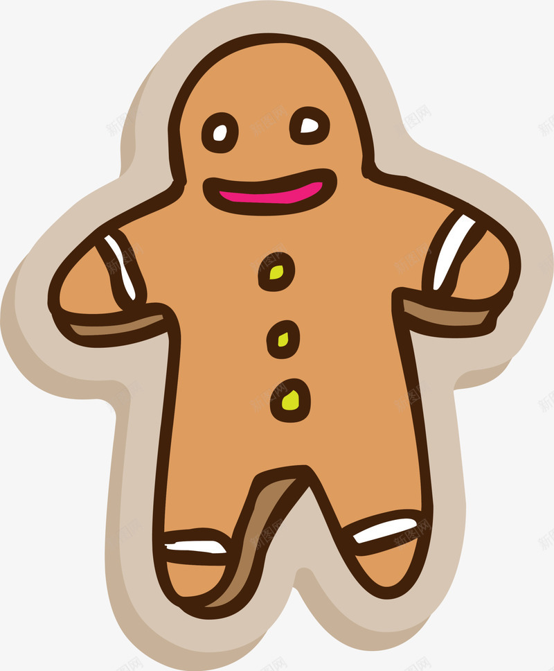 黄色卡通饼干png免抠素材_新图网 https://ixintu.com 卡通小人 卡通饼干 圣诞节 甜品店 节日装饰 装饰图案 黄色饼干