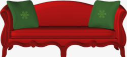 古典红色沙发座椅素材
