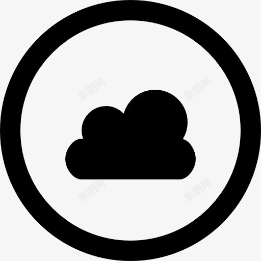 云雾缭绕的形状一圈图标png_新图网 https://ixintu.com metrize 云 互联网 圆形 天气 形状圆 界面 符号 黑色