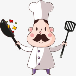 卡通厨师造型大厨插画素材