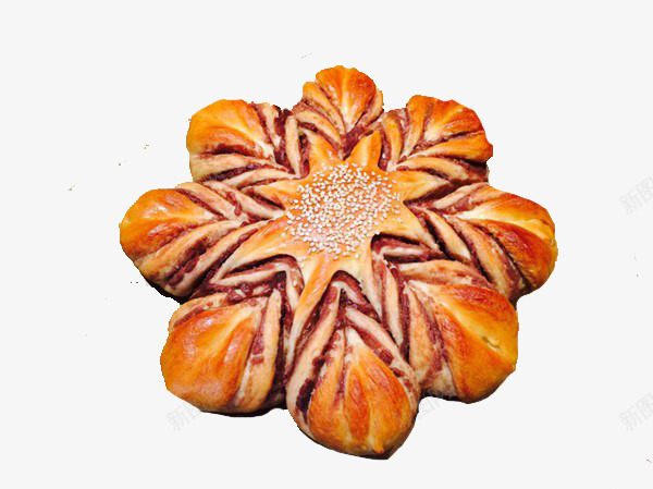 花瓣面包png免抠素材_新图网 https://ixintu.com 下午茶 产品实物 星星面包 甜点 豆沙夹心面包 面点 食物