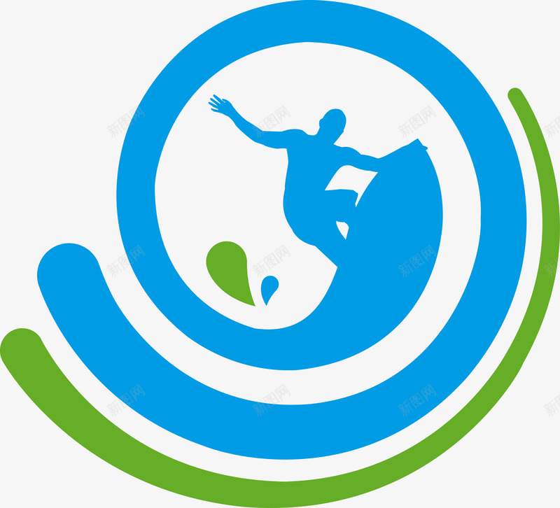 冲浪logo矢量图图标ai_新图网 https://ixintu.com logo 冲浪 刺激 航海 矢量图