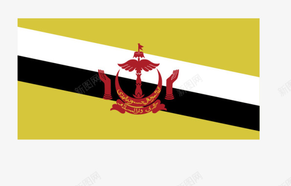 文莱国旗矢量图图标图标
