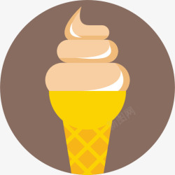 拿铁咖啡和甜点冰淇淋图标高清图片