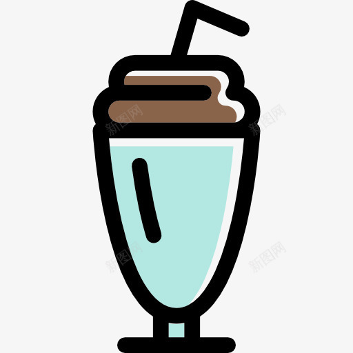 图标png_新图网 https://ixintu.com 奶昔 巧克力 杯奶昔 甜点 秸秆 食品 饮料
