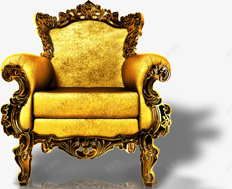 黄色欧式沙发装饰png免抠素材_新图网 https://ixintu.com 欧式 沙发 装饰 黄色
