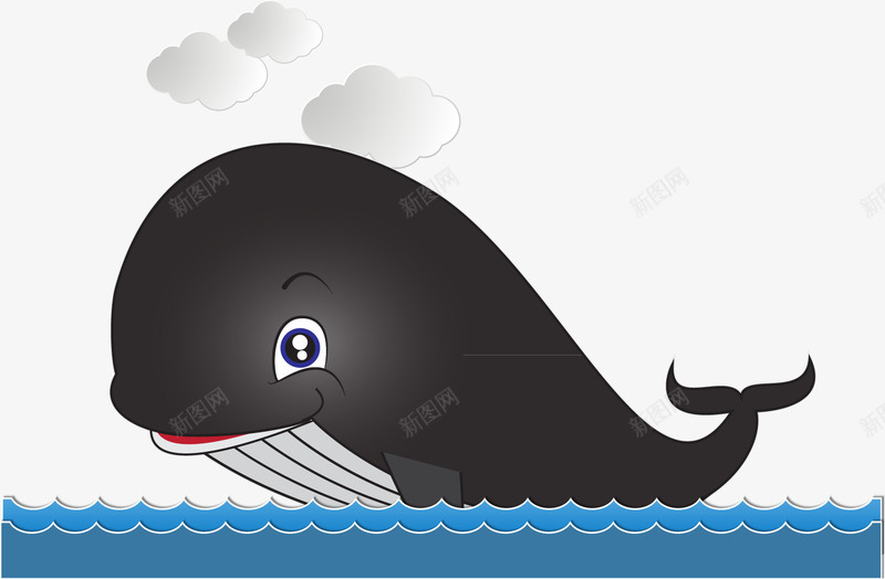 卡通小海豚png免抠素材_新图网 https://ixintu.com 卡通海豚 小海豚 海豚素材 矢量海豚