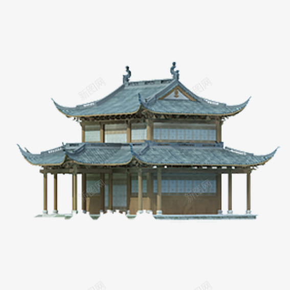 中国风楼阁png免抠素材_新图网 https://ixintu.com 中国风 地产 建筑 楼阁
