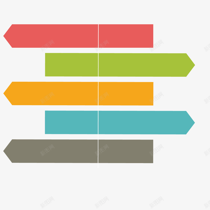 PPT箭头分类矢量图ai免抠素材_新图网 https://ixintu.com PPT素材 商务彩色素材 彩色 扁平 矢量图