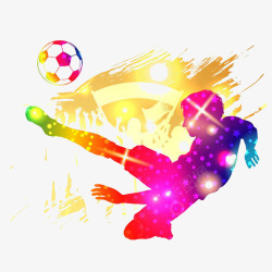 浜虹墿鍓足球运动人物高清图片