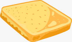 黄色面包片素材