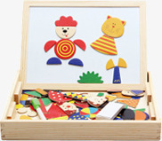 彩色木头儿童清新玩具素材