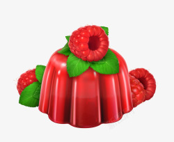 红莓果冻素材