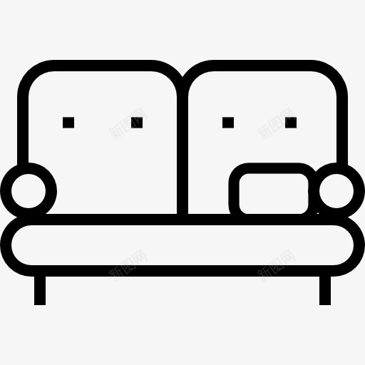沙发图标png_新图网 https://ixintu.com 家具 家具和家居 扶手椅 沙发 舒适的客厅