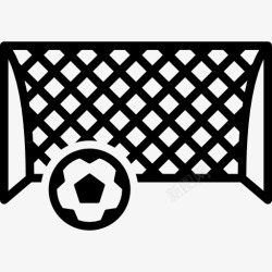 游戏的目标足球在前面的拱图标高清图片
