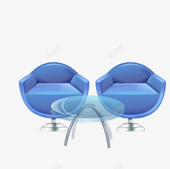 蓝色沙发和茶几png免抠素材_新图网 https://ixintu.com 茶几 蓝色沙发 蓝色沙发和茶几