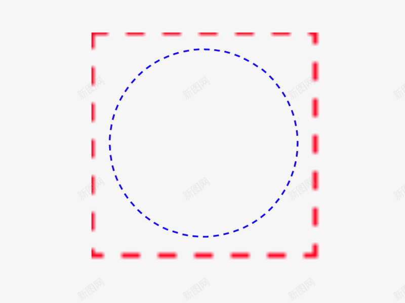 方形圆形虚线圈png免抠素材_新图网 https://ixintu.com 圆形 蓝色 虚线圈