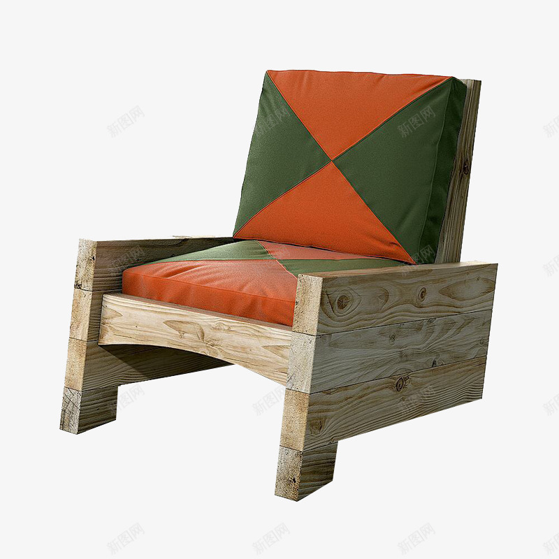 异形单人椅png免抠素材_新图网 https://ixintu.com 单人椅 户外桌椅 木质 橙色 沙发椅 特色