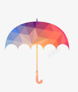 几何雨伞素材