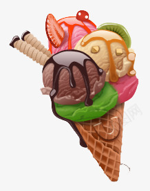 手绘冰淇淋png免抠素材_新图网 https://ixintu.com 冰品 手绘冰淇淋 甜品 美食