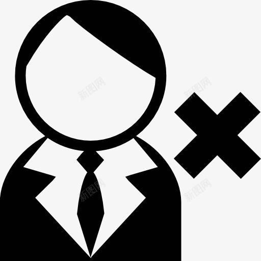男性用户的西装领带和取消符号图标png_新图网 https://ixintu.com 人 头像 用户头像 男人 简介 轮廓